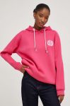 Кофта Answear Lab жіноча колір рожевий з капюшоном з аплікацією (3569033)