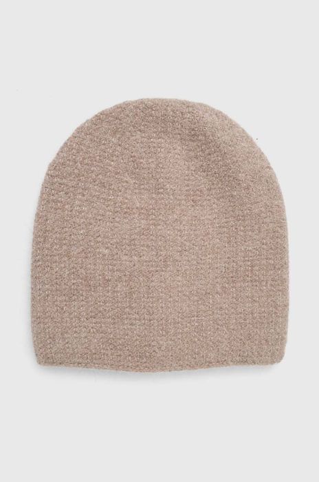 Вовняна шапка Answear Lab колір бежевий вовна