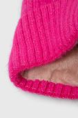 Вовняна шапка Answear Lab колір рожевий з товстого трикотажу вовна (3655888)