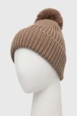 Шапка Answear Lab колір бежевий з товстого трикотажу (3657982)