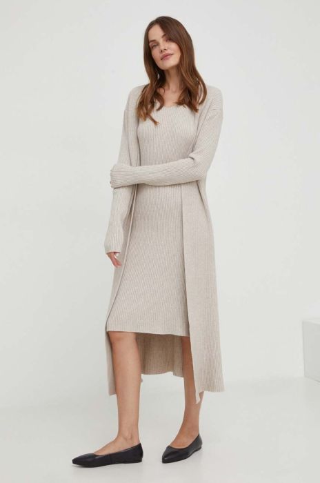 Сукня і кардиган Answear Lab колір бежевий (3498227) Сукня і кардиган Answear Lab колір бежевий (3498227)