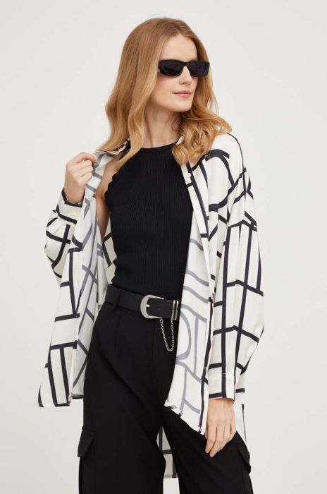 Сорочка Answear Lab жіноча колір білий relaxed класичний комір (3354903)