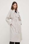 Тренч Answear Lab жіночий колір сірий перехідний oversize