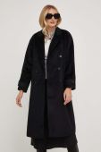 Пальто з вовною Answear Lab колір чорний перехідний двобортний (3569065)