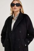 Пальто з вовною Answear Lab колір чорний перехідний двобортний (3569065)