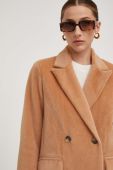 Пальто Answear Lab жіночий колір бежевий перехідний двобортний (3593998) Пальто Answear Lab жіночий колір бежевий перехідний двобортний (3593998)