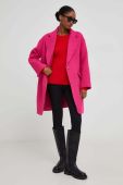 Пальто з вовною Answear Lab колір рожевий перехідний