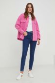Джинсова куртка Answear Lab жіноча колір рожевий перехідна Джинсова куртка Answear Lab жіноча колір рожевий перехідна