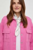 Джинсова куртка Answear Lab жіноча колір рожевий перехідна Джинсова куртка Answear Lab жіноча колір рожевий перехідна