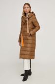 Пухова куртка Answear Lab жіноча колір коричневий перехідна