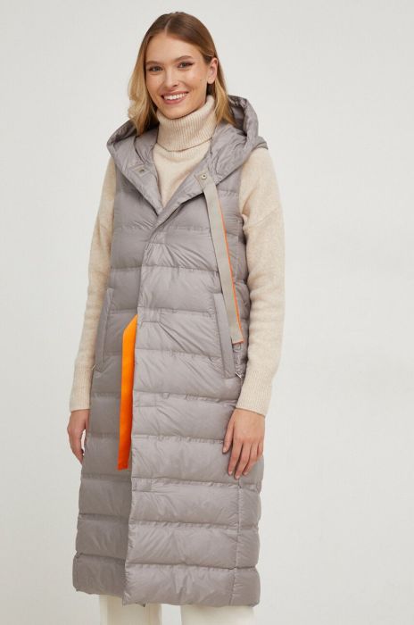 Пухова безрукавка Answear Lab жіночий колір бежевий перехідний (3630818) Пухова безрукавка Answear Lab жіночий колір бежевий перехідний (3630818)