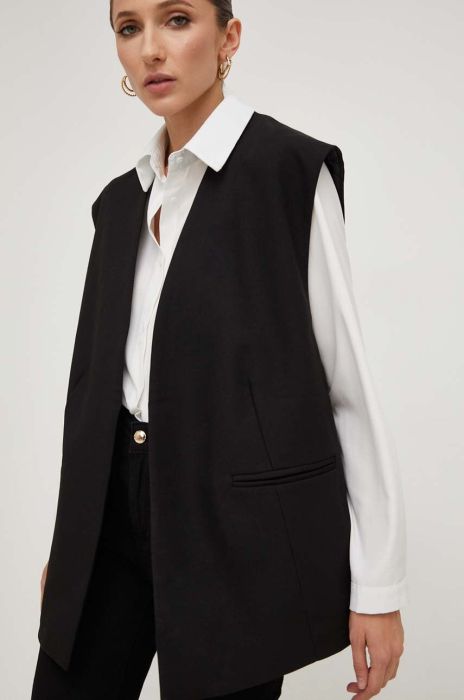 Безрукавка Answear Lab жіноча колір чорний без застібки Безрукавка Answear Lab жіноча колір чорний без застібки