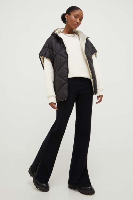 Двостороння безрукавка Answear Lab жіночий колір чорний перехідний Двостороння безрукавка Answear Lab жіночий колір чорний перехідний