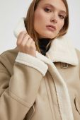 Куртка Answear Lab жіноча колір бежевий перехідна (3642895) Куртка Answear Lab жіноча колір бежевий перехідна (3642895)
