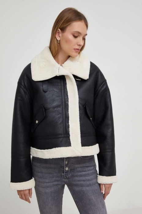 Куртка Answear Lab жіноча колір чорний перехідна (3642893) Куртка Answear Lab жіноча колір чорний перехідна (3642893)