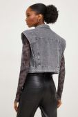Джинсовий жилет Answear Lab жіноча колір сірий перехідна oversize Джинсовий жилет Answear Lab жіноча колір сірий перехідна oversize