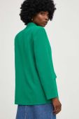 Піджак з домішкою льону Answear Lab колір зелений однобортний однотонний