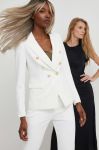 Піджак Answear Lab колір білий двобортний однотонний Піджак Answear Lab колір білий двобортний однотонний