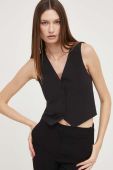 Безрукавка Answear Lab колір чорний однобортний (3426751) Безрукавка Answear Lab колір чорний однобортний (3426751)