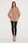Піджак Answear Lab колір бежевий двобортний однотонна (3435484) Піджак Answear Lab колір бежевий двобортний однотонна (3435484)