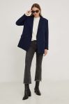 Піджак Answear Lab X Лімітована колекція NO SHAME колір синій двобортний однотонний Піджак Answear Lab X Лімітована колекція NO SHAME колір синій двобортний однотонний