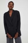 Піджак Answear Lab X Лімітована колекція NO SHAME колір чорний двобортний однотонний (3535234) Піджак Answear Lab X Лімітована колекція NO SHAME колір чорний двобортний однотонний (3535234)