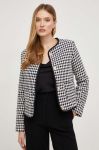 Піджак з вовною Answear Lab колір чорний однобортний візерунок Піджак з вовною Answear Lab колір чорний однобортний візерунок