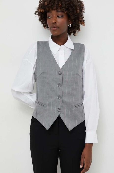 Безрукавка Answear Lab колір сірий однобортний (3656104) Безрукавка Answear Lab колір сірий однобортний (3656104)