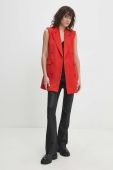 Безрукавка Answear Lab колір червоний двобортний Безрукавка Answear Lab колір червоний двобортний