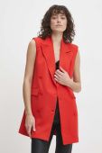 Безрукавка Answear Lab колір червоний двобортний Безрукавка Answear Lab колір червоний двобортний