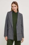 Піджак з домішкою вовни Answear Lab колір сірий двобортний візерунок Піджак з домішкою вовни Answear Lab колір сірий двобортний візерунок