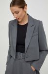 Піджак Answear Lab колір сірий однобортний однотонна Піджак Answear Lab колір сірий однобортний однотонна
