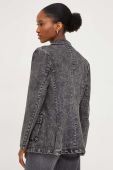 Джинсовий піджак Answear Lab колір сірий однобортний однотонна
