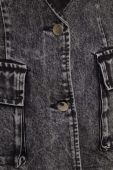 Джинсовий піджак Answear Lab колір сірий однобортний однотонна