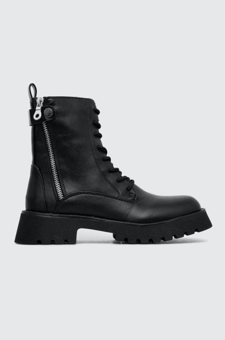 Черевики Answear Lab жіночі колір чорний на плоскому ходу злегка утеплена (3569092)