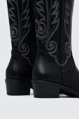 Черевики Answear Lab жіночі колір чорний на плоскому ходу злегка утеплена (3569166)