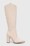 Чоботи Answear Lab жіночі колір бежевий каблук блок (3603826) Чоботи Answear Lab жіночі колір бежевий каблук блок (3603826)