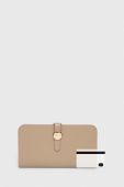 Шкіряний гаманець Answear Lab жіночий колір бежевий (3652058)