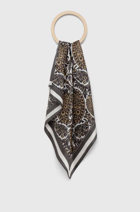 Шовкова хустка на шию Answear Lab колір сірий візерунок (3345074)