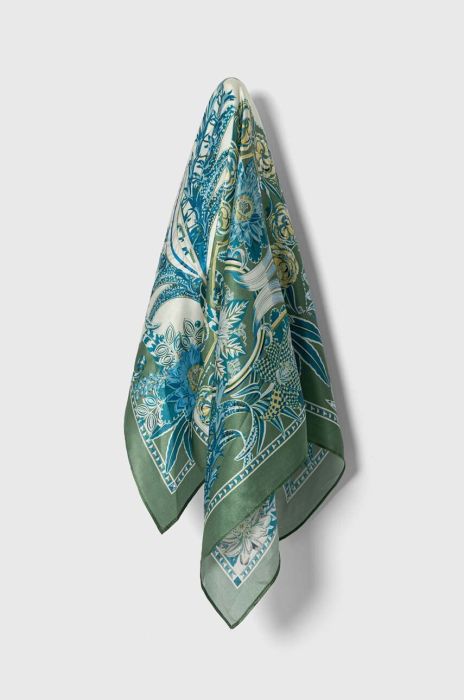 Шовкова хустка на шию Answear Lab візерунок колір блакитний (3405303)