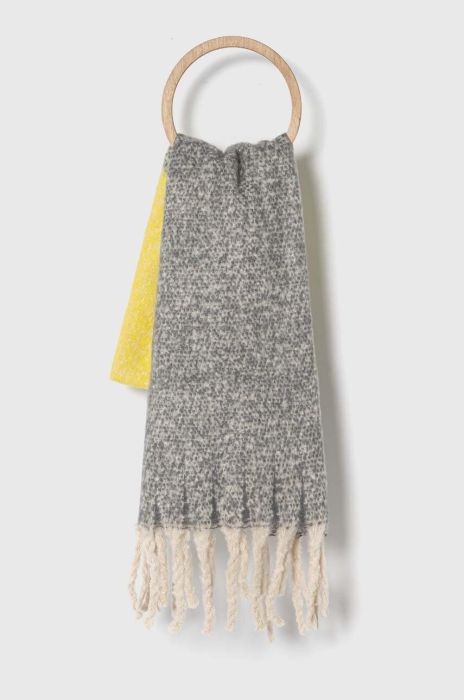 Шарф Answear Lab жіночий колір жовтий візерунок