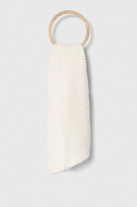 Шарф з шерстю Answear Lab колір білий однотонний