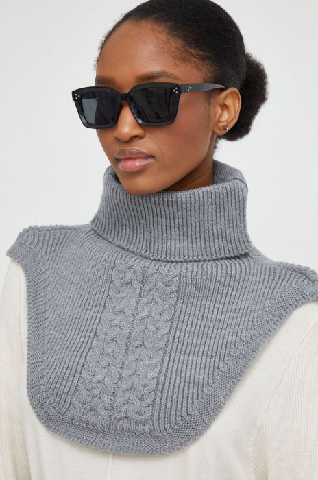 Снуд з домішкою вовни Answear Lab колір сірий однотонний Снуд з домішкою вовни Answear Lab колір сірий однотонний