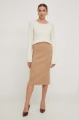 Спідниця Answear Lab колір бежевий maxi олівець (3589250)