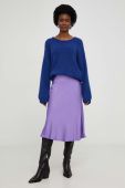 Спідниця Answear Lab колір фіолетовий midi пряма Спідниця Answear Lab колір фіолетовий midi пряма