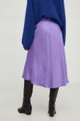 Спідниця Answear Lab колір фіолетовий midi пряма Спідниця Answear Lab колір фіолетовий midi пряма