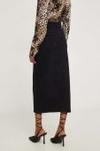 Джинсова спідниця Answear Lab колір чорний midi олівець (3692119)