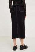 Джинсова спідниця Answear Lab колір чорний midi пряма (3682084)
