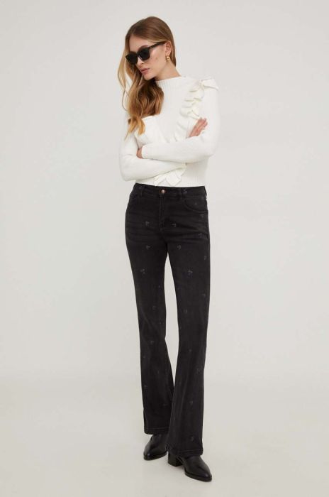 Джинси Answear Lab жіночі висока посадка колір чорний (3589278) Джинси Answear Lab жіночі висока посадка колір чорний (3589278)