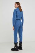 Комбінезон Answear Lab з коміром колір блакитний